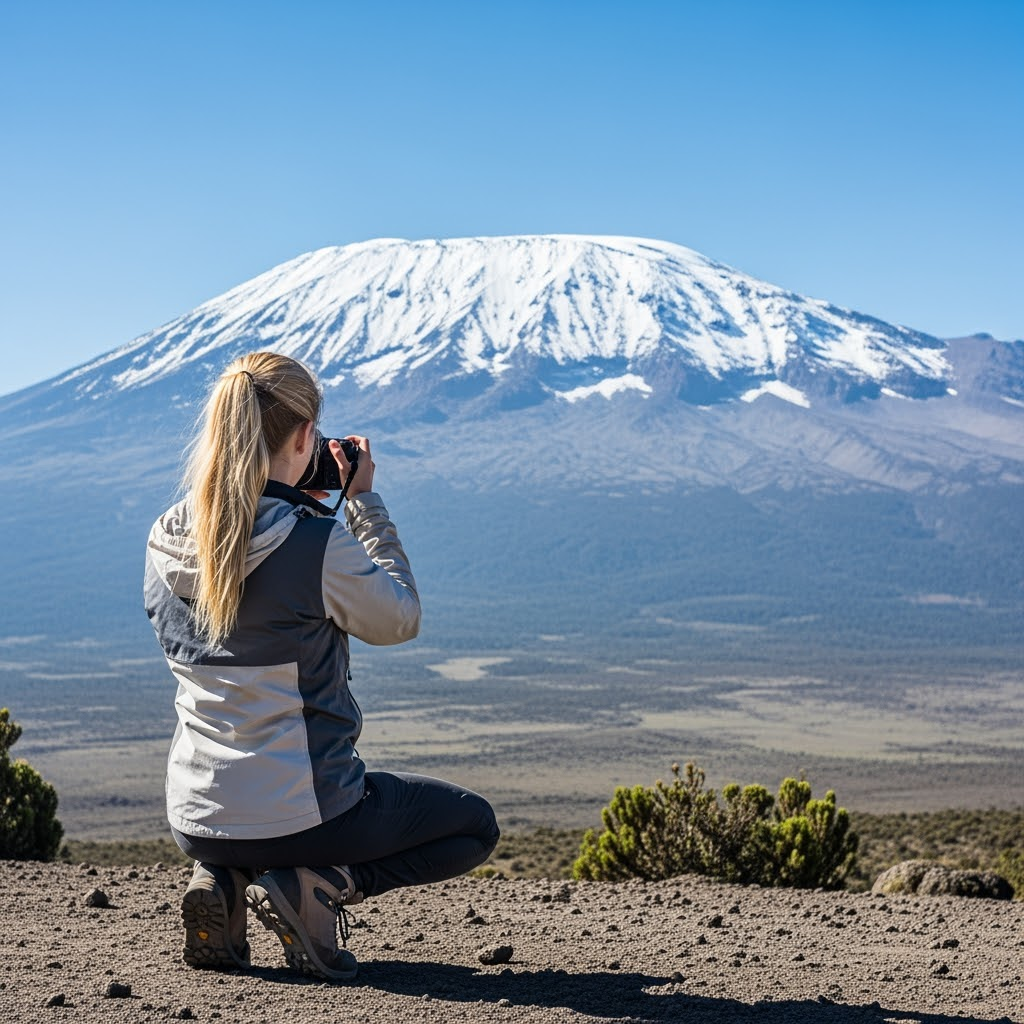 Touriste au Mont Kilimandjaro